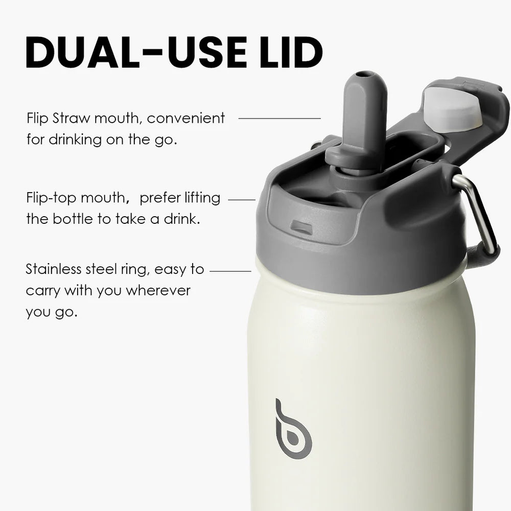 HYDOVEX BOTTLE 850ml (30oz) Insulated Water Bottle with Straw and Pill Holder